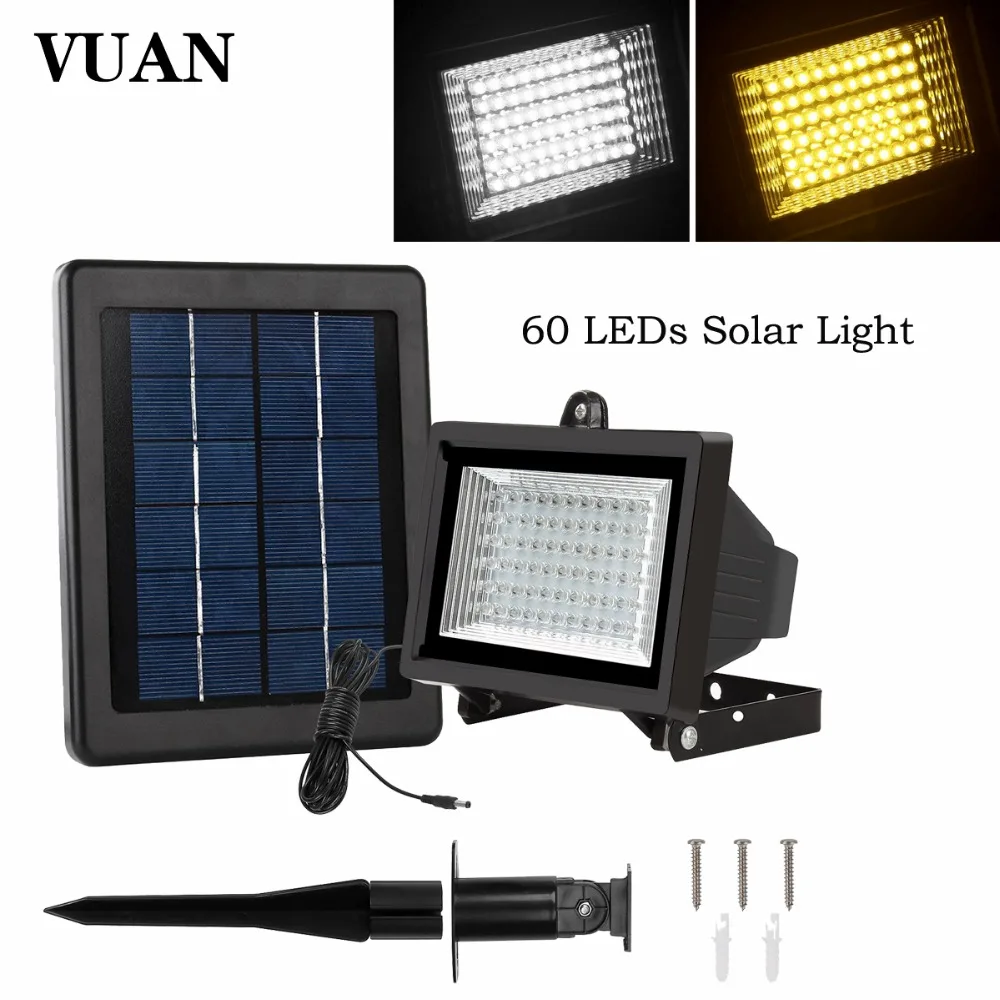 

60 LED Solar Light Outdoor Security Floodlight 300 Lumen Weatherproof Auto-induction Solar Flood Light for Lawn Garden
