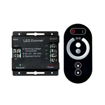

3pcs DC12-24V 6A/CH 3Channel Single Color LED dimmer Controller RF Touch with Remote Controller For Single Color LED Strip Light