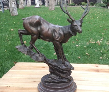 

Art Deco Sculpture Male Deer Bronze Statue