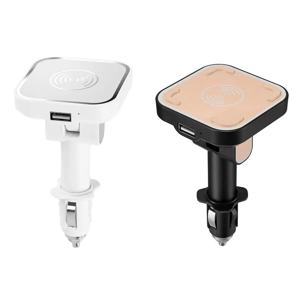 

UPCH9 Car Magnetic Stand Wireless Phone Charger With USB Include Magnetic Strip Wireless Charging For IPhone Samsung Huawei