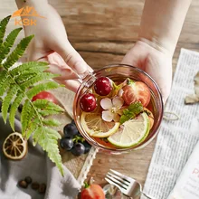 Японский стиль йогурт мусс чашка большой диаметр стекло используется для питья чая кофе и молока и овсянки