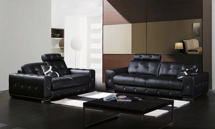 Online Get 3 2 Black Leather Sofas Aliexpress Alibaba Free Shipping Clic 1 2 3 Black Leather Sofa Set Top Grain And Solid Wood Frame Streched Headrest A021