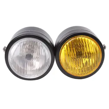 

Universal Motorcycle Headlight Cafe Racer Dominator Grill Twins Dual Streetfighter Double Headlamp Custom
