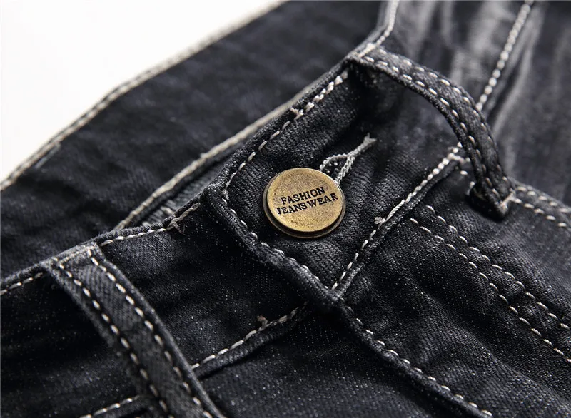 Newsosoo Модные мужские рваные джинсы брюки с цветочной вышивкой прямые Проблемные Джинсовые брюки человек вышитые Жан бегунов