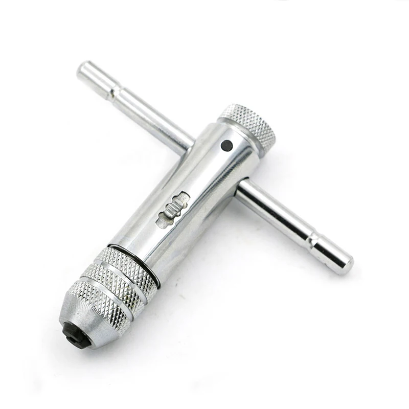 9REIZ 5Pcs Adjustable M3-M8 T-Handle Ratchet Taps Wrench For Tap Die Set Taps Wrenches Machinist Wire Tapping Wrench Holder Tool