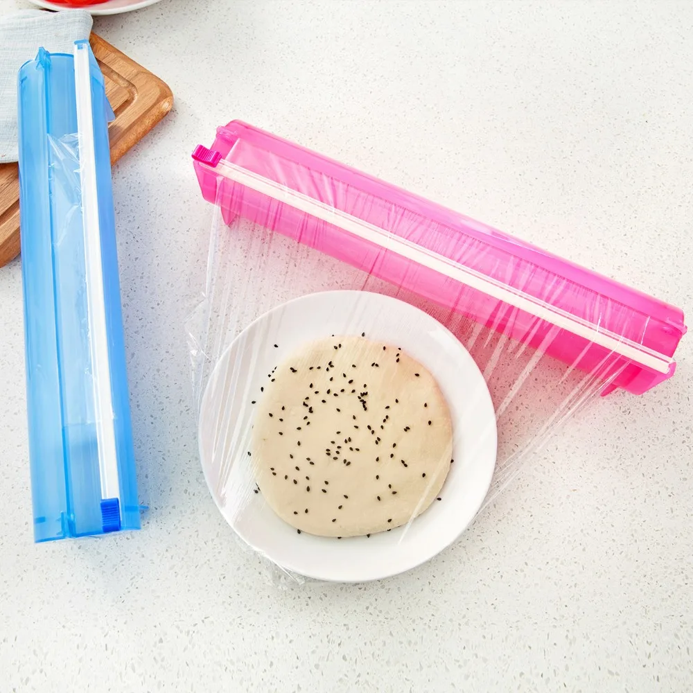 Plastic Wrap Dispenser Aluminum Foil Holder Box for Cutting Film Food