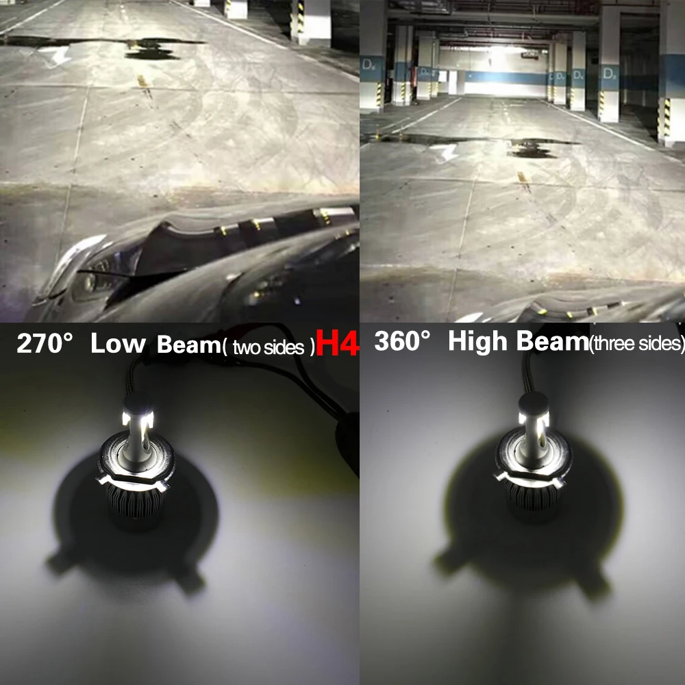 Car Light C6 H4 H7 H1 LED Headlight Bulbs H11 12V Aluminum 9005 9006 H3 Car LED Lamp Projector Lights (17)
