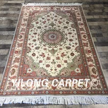 Yilong 4'x6' классический ручной работы домашний декор Восточный турецкий стиль ручной работы ковёр из шелка и шерсти(WY2063S4x6