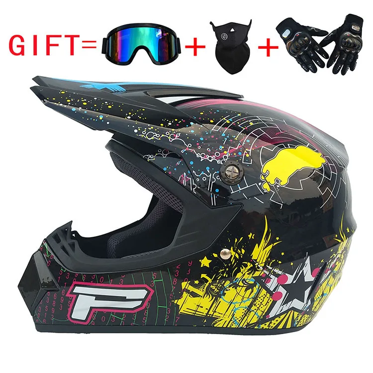Супер светильник, шлем для мотогонок, велосипедный шлем, мультяшный детский шлем для квадроцикла, грязи, горного велосипеда, MTB DH, кросс-шлем, capacetes - Цвет: style 17
