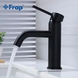 Frap Высокое качество смеситель для ванной комнаты Черный Твердый латунный Смеситель для ванной комнаты твердый смеситель для холодной и