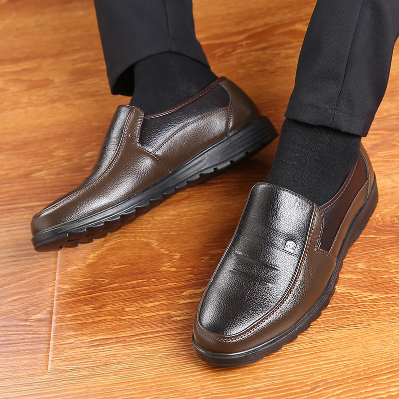 moccasins leather men black loafer dress shoes luxury brand office footwear homme formal male leather derby oxford shoes for  (5)