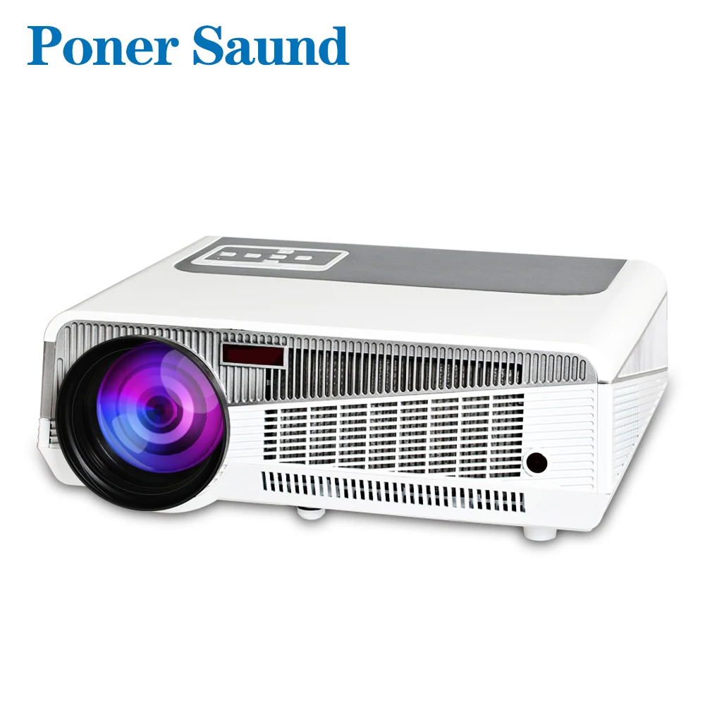 Poner Saund LED 86+ Android Projector for Home Theate Business 4800 Lumens Bluetooth Support FULL HD 1080P VGA HDMI WIFI Beamer
