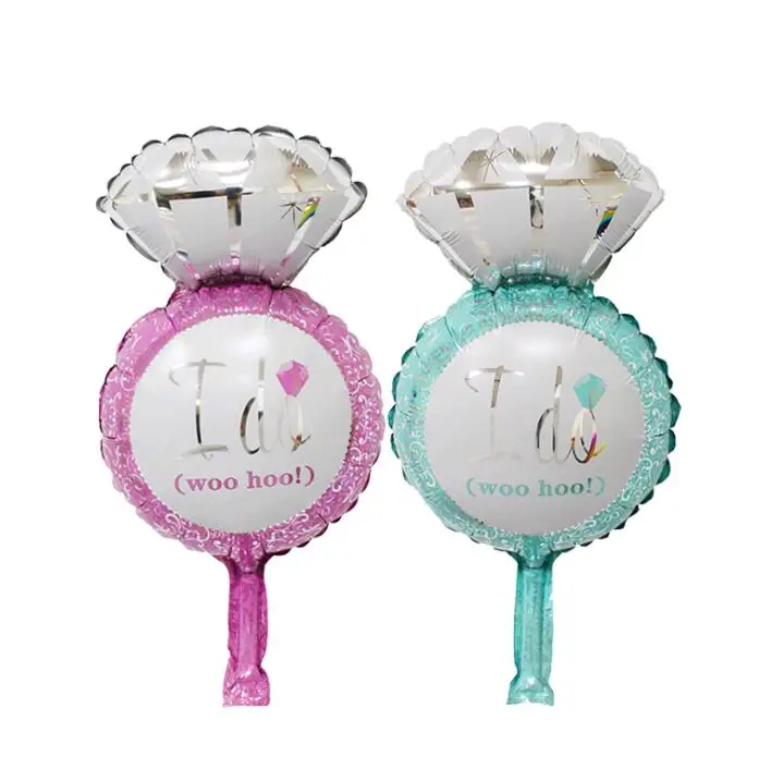 

Mini Birthday Party Decorations kids Foil Balloons ring i do pink blue Party Supplies Wedding/Halloween/Christmas