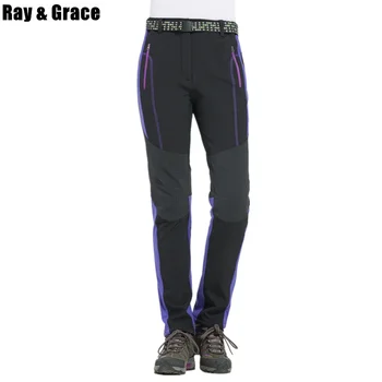 

RAY GRACE Women's Trekking Pants Winter Thermal Windproof Waterproof Hiking Trousers Outdoor Sports Pants For Women Camping Ski