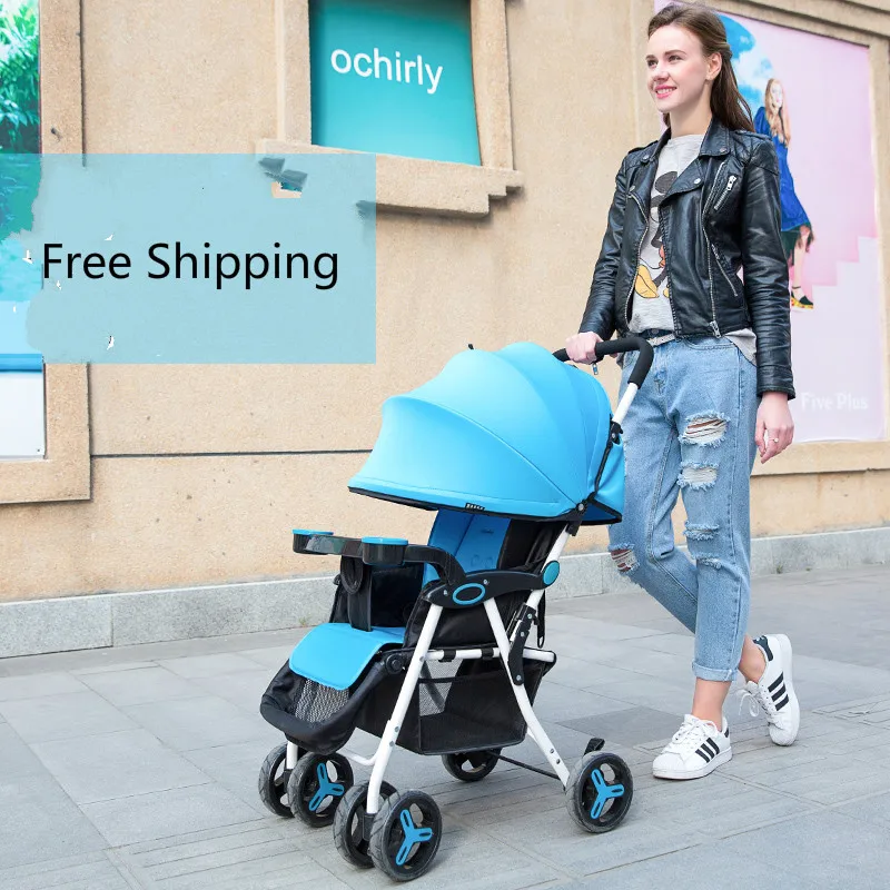 

Lightweight portable car umbrella stroller can sit can lie baby stroller light folding little baby carriage