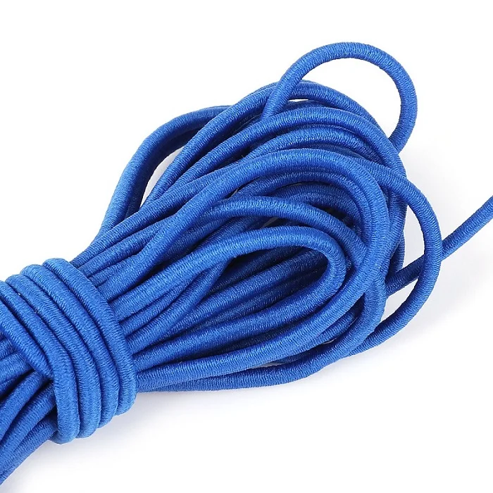 5 метров 2,5 мм цветная Высококачественная круглая эластичная повязка круглая эластичная канатная Резиновая лента эластичная линия DIY Швейные аксессуары - Цвет: Blue