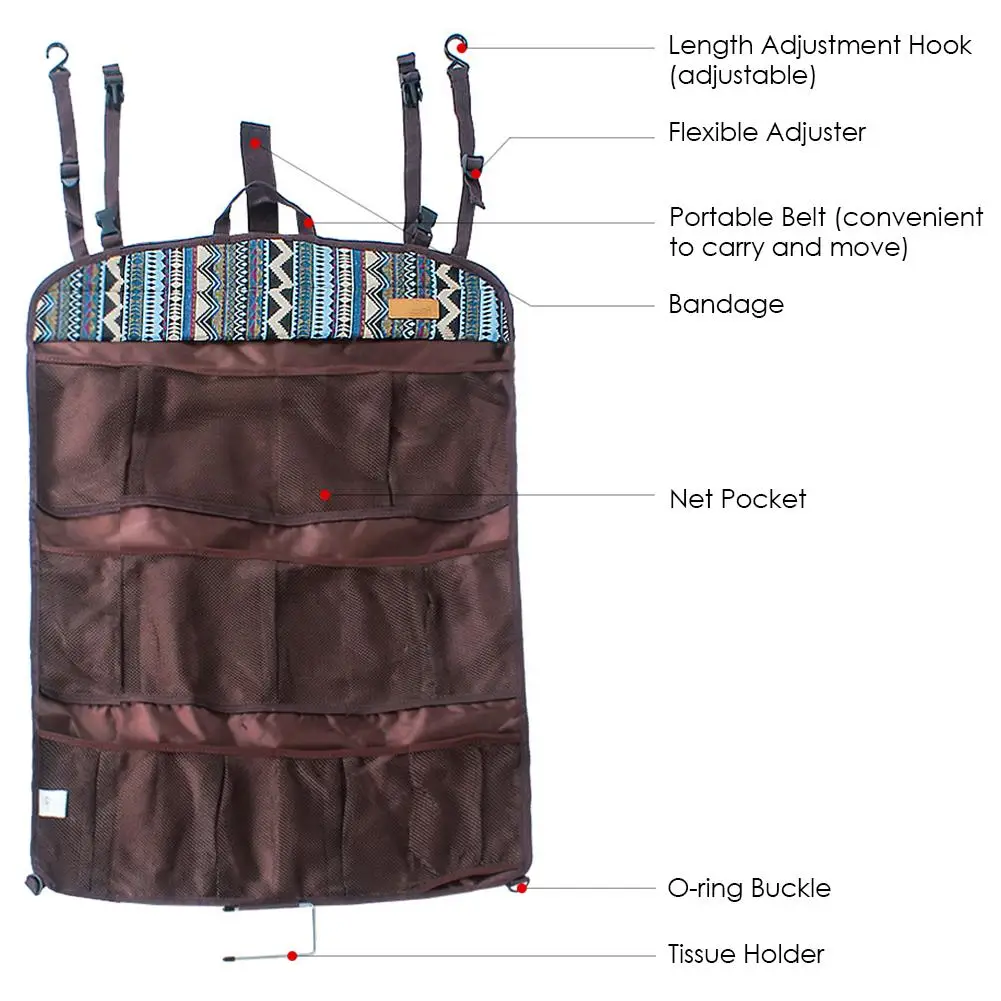 Элос-инструментов для использования на открытом воздухе тент для путешествий, кемпинга подвесная сумка для хранения раскладная Бытовой Настенный сумка со спинкой для хранения сетчатый карман