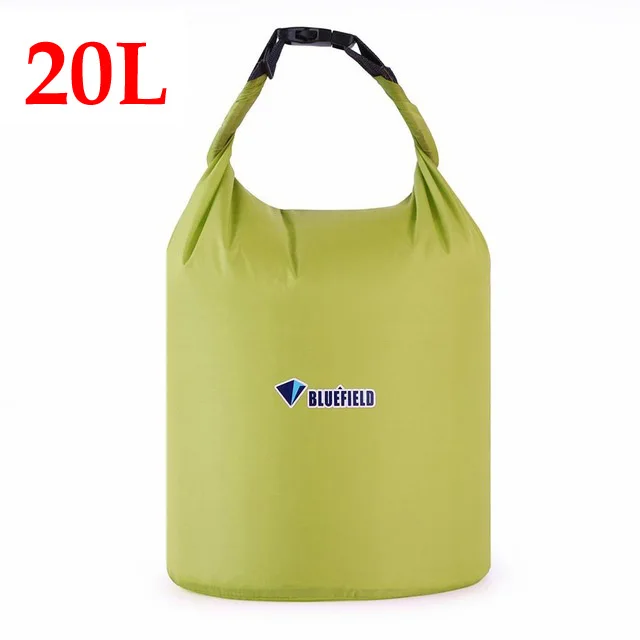 Открытый 6 цветов 10л 20л Открытый плавательный водонепроницаемый мешок кемпинг рафтинг хранения сухой мешок с регулируемым ремешком крюк - Цвет: 20L Pea Green