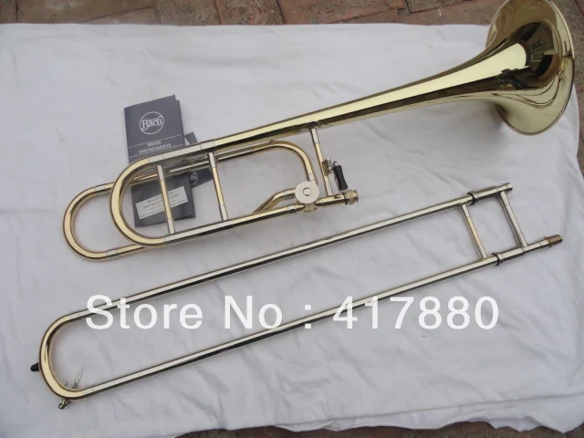 Best price at $370 Cheap Bach 42BO Senior Sandhi Tenor Trombone Bb Imports 95 Alloy Copper Surface Gold Lacquer Trombone With Black Case