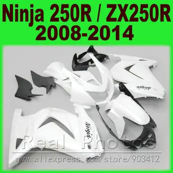 

DIY all whiteFairing kit Kawasaki 250R EX250 2008 2009 2010 2011 2014 year Ninja ZX 250 08 09 10 11 12 13 14 fairing kits 3P2