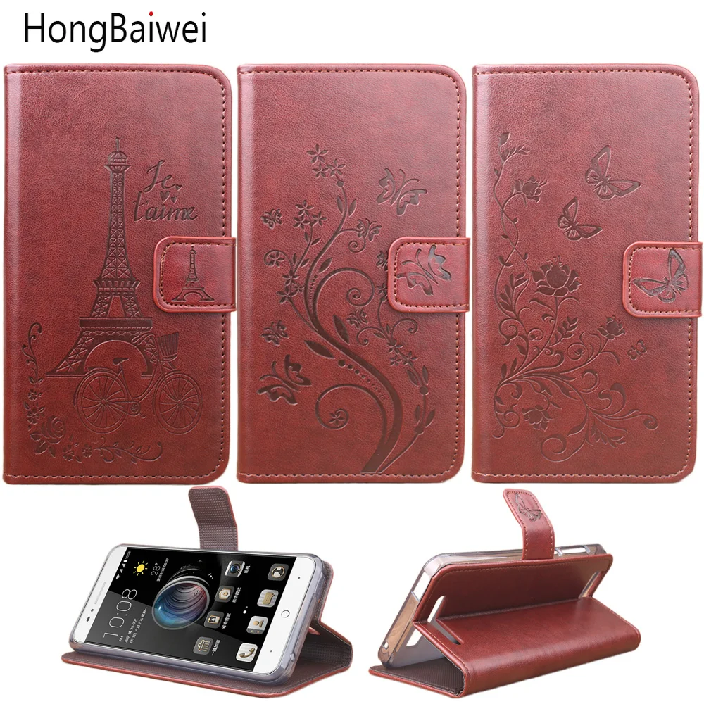 

HongBaiwei for ZTE Blade A610 Cover Wallet Style Fashion Embossed Flip Leather Cover Case for ZTE Blade A 610 A610