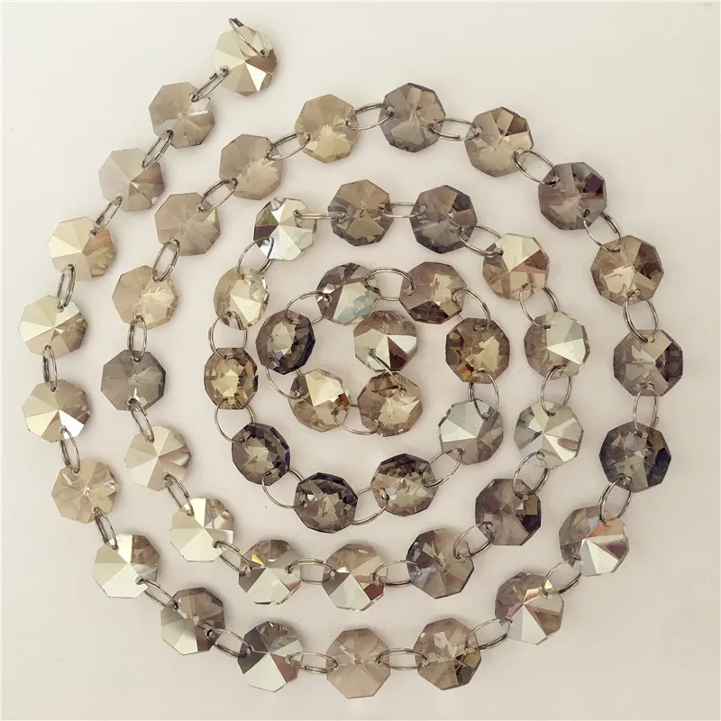 Chandelier Crystal 5meters Beads Cognac Chain Crystal Hanging Beads For Home Party Suppliesin