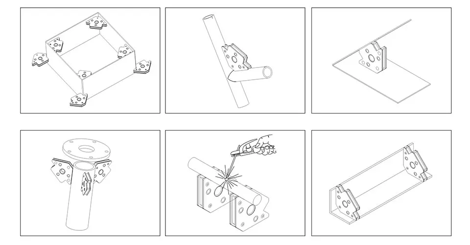 magnética ndfeb, suporte para soldagem três-dimensional tamanho pequeno