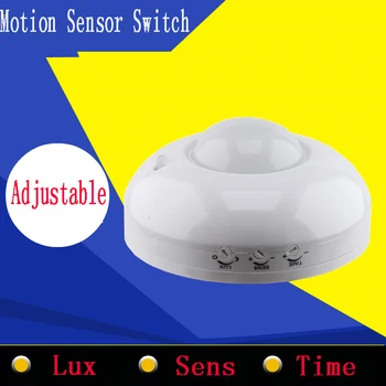 

Newest Arrival LED Motion Sensor 12V 220V Automatic Infrared PIR Infrared Detector 360 Degree Time-Delay Motion Sensor Switch