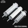 Seringue en plastique de grande capacité 100-200ml, seringue transparente et stérile, réutilisable, accessoires d'alimentation hydroponique nutritionnelle ► Photo 2/6