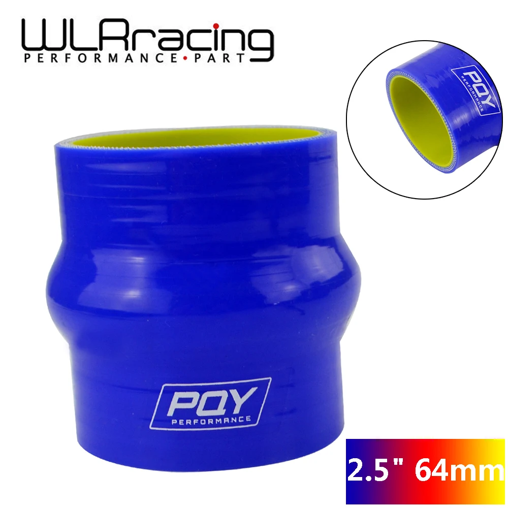 WLR Racing Blue &amp Yellow 2.5&quot 64mm Hump Straight Silicone Hose Intercooler Coupler Tube Pipe With PQY Logo HSH0025 QY|Шланги и