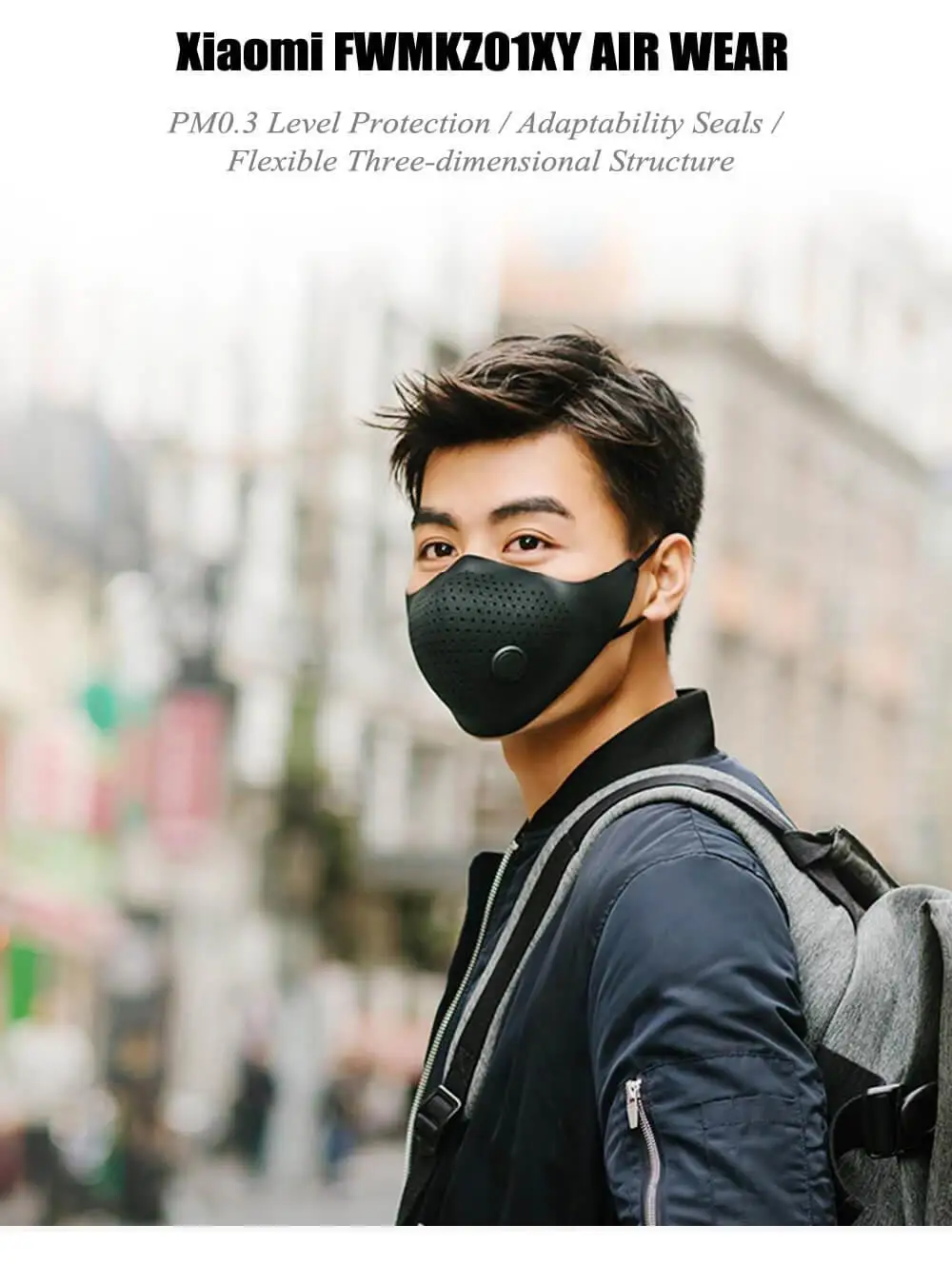 Mascara ajustable Xiaomi Mijia AirPOP PM0.3 antipolvo antibacterial