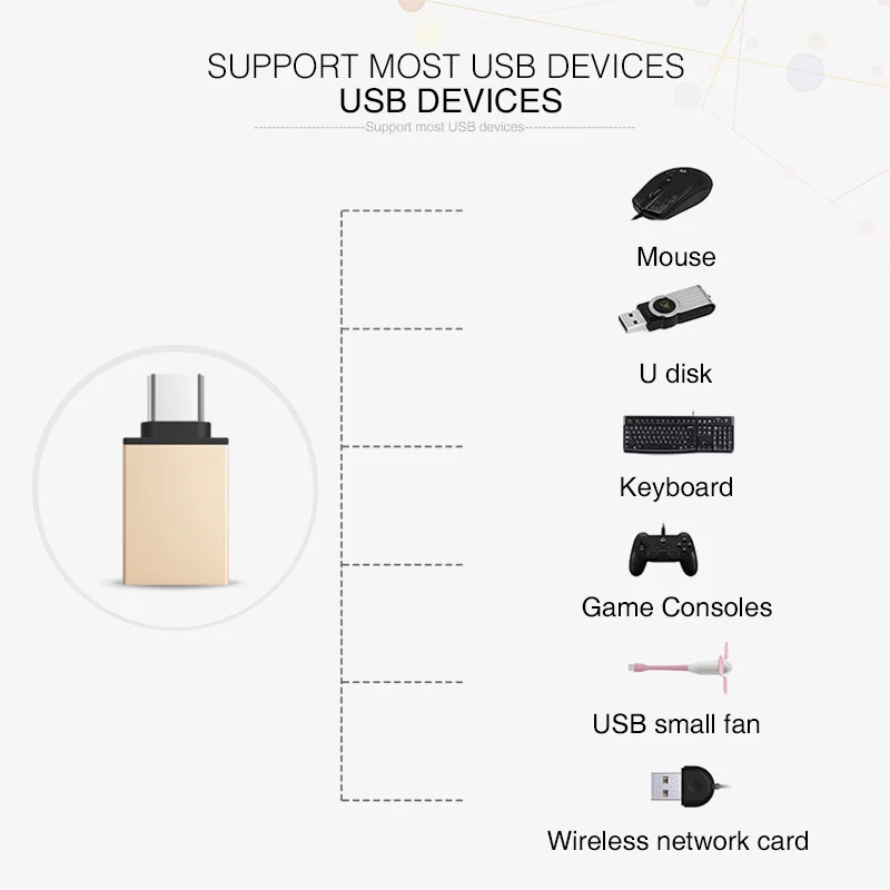 Elough USB Type C USB 3.1 OTG for Xiaomi MI4C Huawei P9 Honor 8 Nexus 6p USB Type C OTG Adapter Data Sync Charging Type-C USB-C (2)