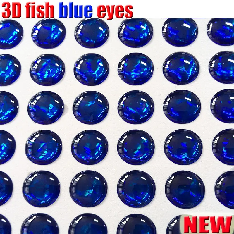 

2018new 3d holographic fishing lure eyes,fly tying jig,lure bait eyes solid color fish eyes 500pcs/lot color BLUE