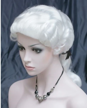 

Silver white Court Lawyer Baroque Georgian Fancy Dress wig
