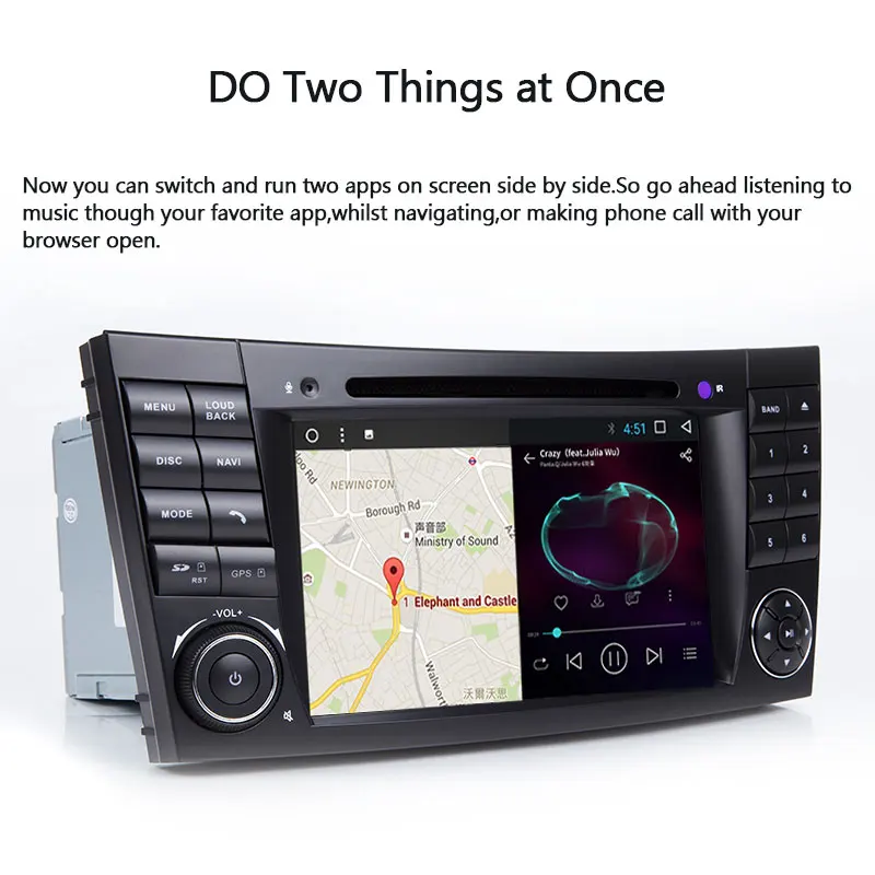 Top 2 Din AutoRadio Car DVD Player For Mercedes W211 CLS W219 W463 CLK W209 E320 E300 55 E200 E220 E240 E350 E280 Multimedia Stereo 3