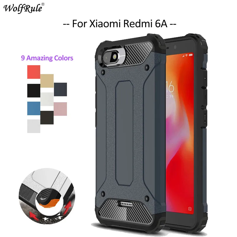 Чехол для Xiaomi Redmi 6A 6 7A бампер телефона из ТПУ и поликарбоната защитный жесткий