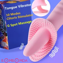 Oral Tongue Vibrator Clitoris Stimulator For Women 10 Modes Vagina G Spot Magic Wand Massage Female Masturbation Erotic Sex Toys