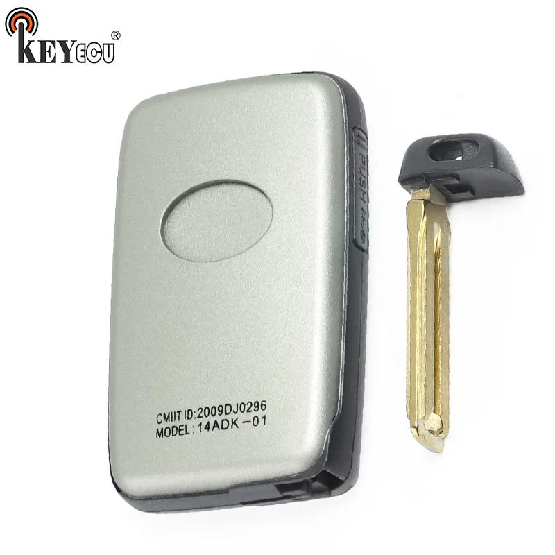 KEYECU 10x for Toyota Prius Land Cruiser Avalon Prado Replacement Remote Key Shell Case Fob 2/3/2+1/3+1 Button HYQ14AAB White