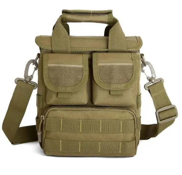 Мужские Военные Тактические Удобные сумки, нейлоновая сумка на одно плечо 600D, уличная походная сумка для путешествий, прочная сумка-портфель - Цвет: Khaki