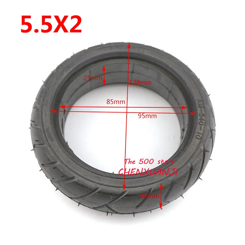

Good quality 5.5x2 Solid Tire external diameter 128mm fits for Balancing Electric Scooter solid tyre wheel Spare Parts