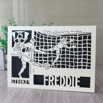 

20Pcs/Lot Elegant White Hollow Football Game Invitations Wedding Letter Graduation Anniversary Father Day