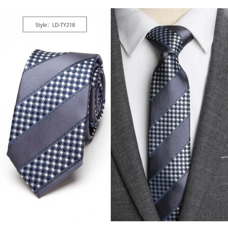 Новинка, мужской галстук, высокое качество, английский стиль, в полоску, жаккардовый, тканый, мужской модный галстук, 6 см, бизнес стиль, свадебные галстуки, мужской галстук - Цвет: LD-TY218