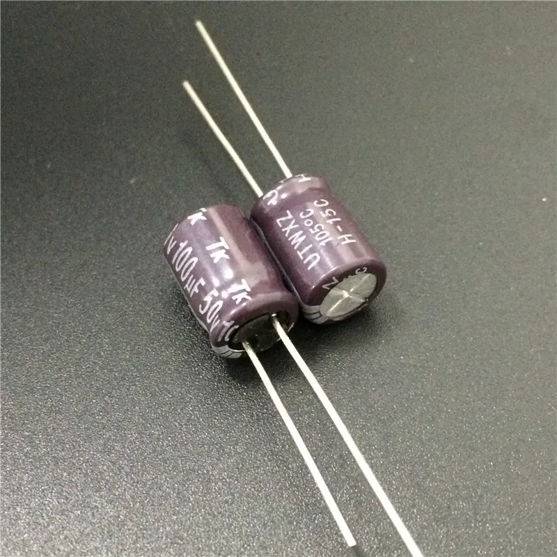 10 шт. 100 мкФ 50 в Япония TK UTWXZ серии 8x12 мм 50V100uF низкий импеданс Алюминиевые