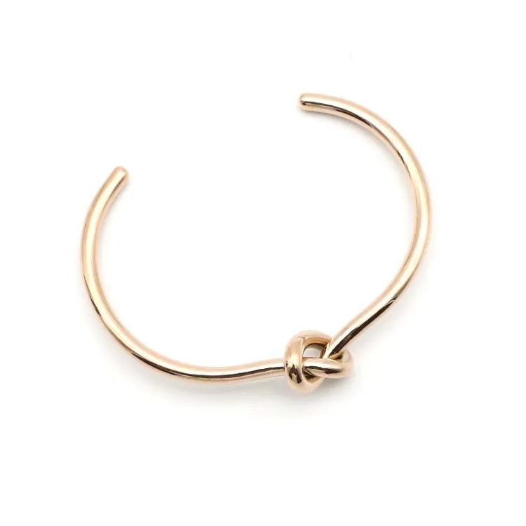 HUANZHI дизайн розовое золото металл медное покрытие узел витой браслеты для женщин браслет для девочек вечерние ювелирные изделия подарок - Окраска металла: C