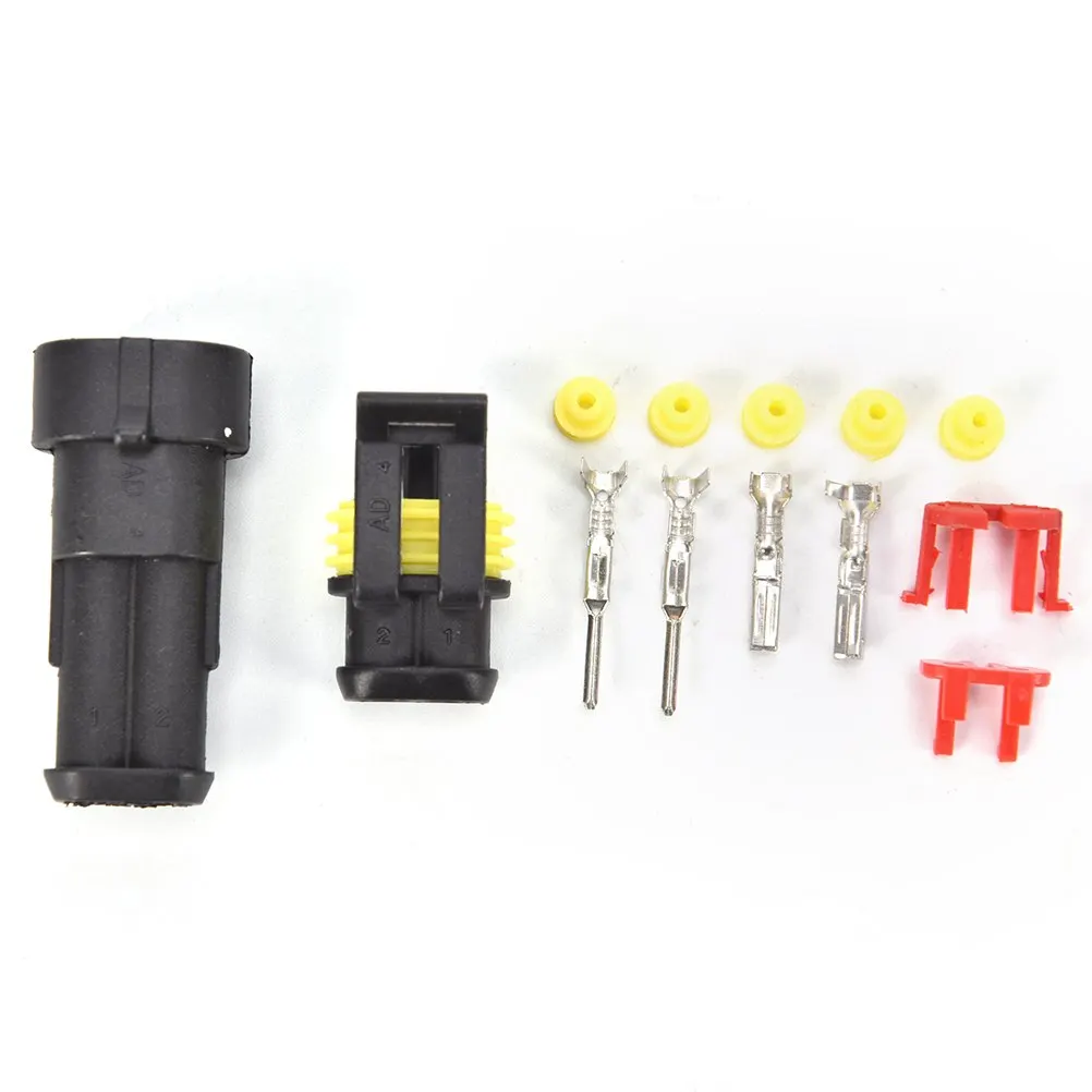 New 10Sets/pack Kit 2 Pin Way Sealing Waterproof Electrical Wire Cable Connector Plug Adapter for Car Auto Eletronics