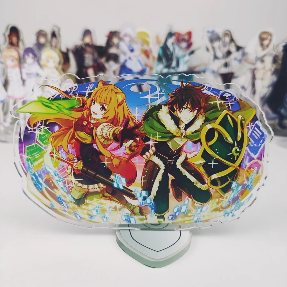 

Anime The Rising of the Shield Hero Kamado Tanjirou Raphtalia Cosplay Acrylic Stand Figure Model Plate Desk Decor Xmas Gift