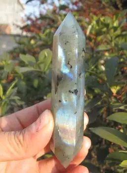 

Natural labradorite QUARTZ CRYSTAL DT WAND POINT HEALING a1