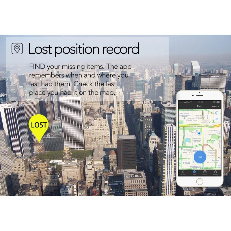 

Portable Smart Key Finder For Bluetooth Connection Two-way Alarm Anti-lost Locator For Wallet/Cellphone/Pets/Kids