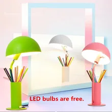 Colorful Table lamp Abajur Luminaria de Mesa Lampara LED Escritorio Pen Container Reading Book Lights Desktop E27 LED Desk Lamp american water pipe loft industrial vintage table lamp for bedroom warrior led beside lamps abajur lampara luminaira de mesa