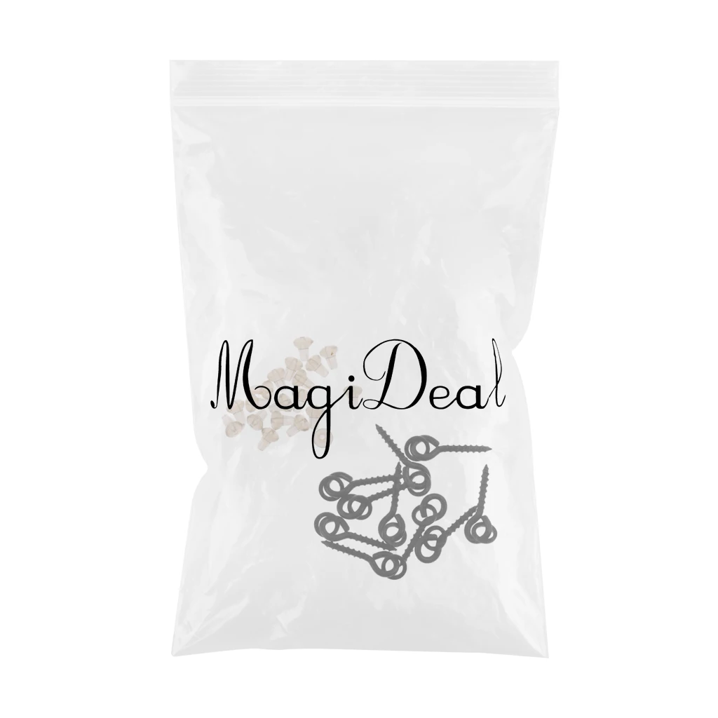 20Pcs Hook Stops Buffer Beads with Round Ring + 10pc Bait Screws for Carp Fishing Tackle Pop Up Chod Rigs Fishing Tool